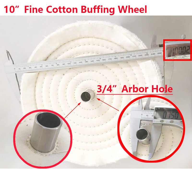 BLSGBUIDING Buffing Polishing Wheel 10 inch Extra Thick Fine Cotton (70 Ply) for Bench Grinder with 3/4'' Arbor Hole,1 Pack - Image 3